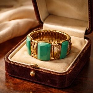 Gold‎ and Turquoise Tone Bracelet